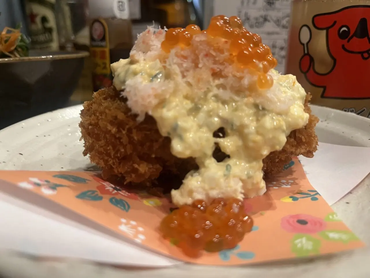 ズワイ蟹のせグラコロ