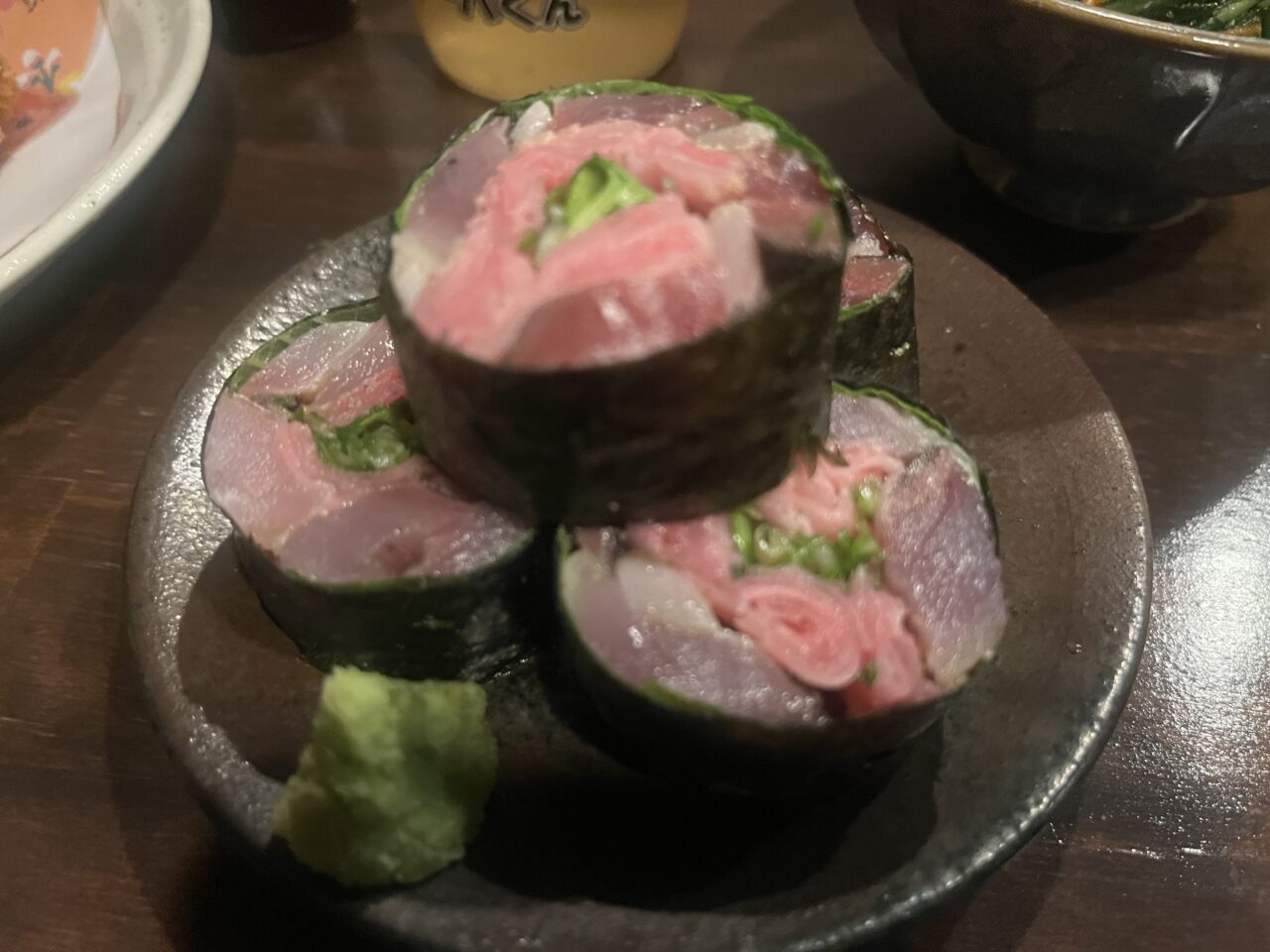 炙りしめ鯖のガリ巻き