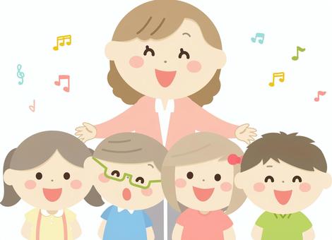 幼稚園 保母さんと子ども